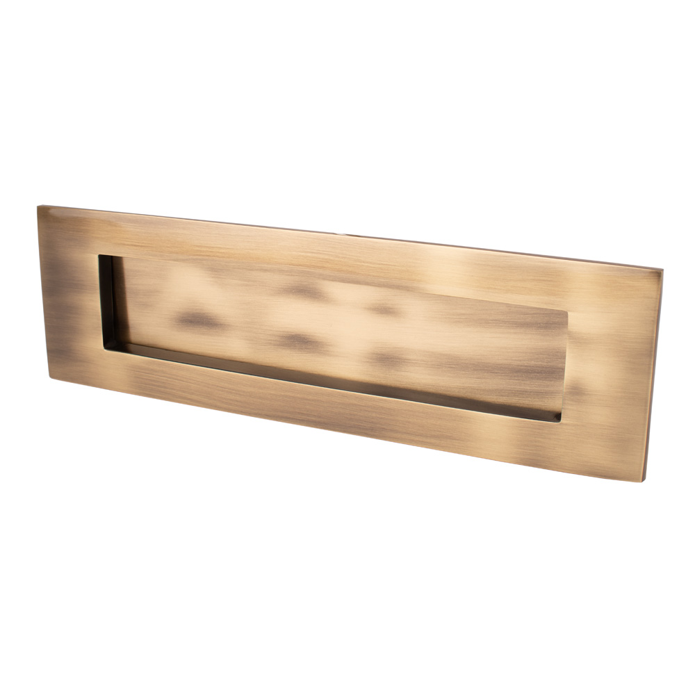 Dart Plain Letter Plate (10 x 3 Inch) - Antique Brass